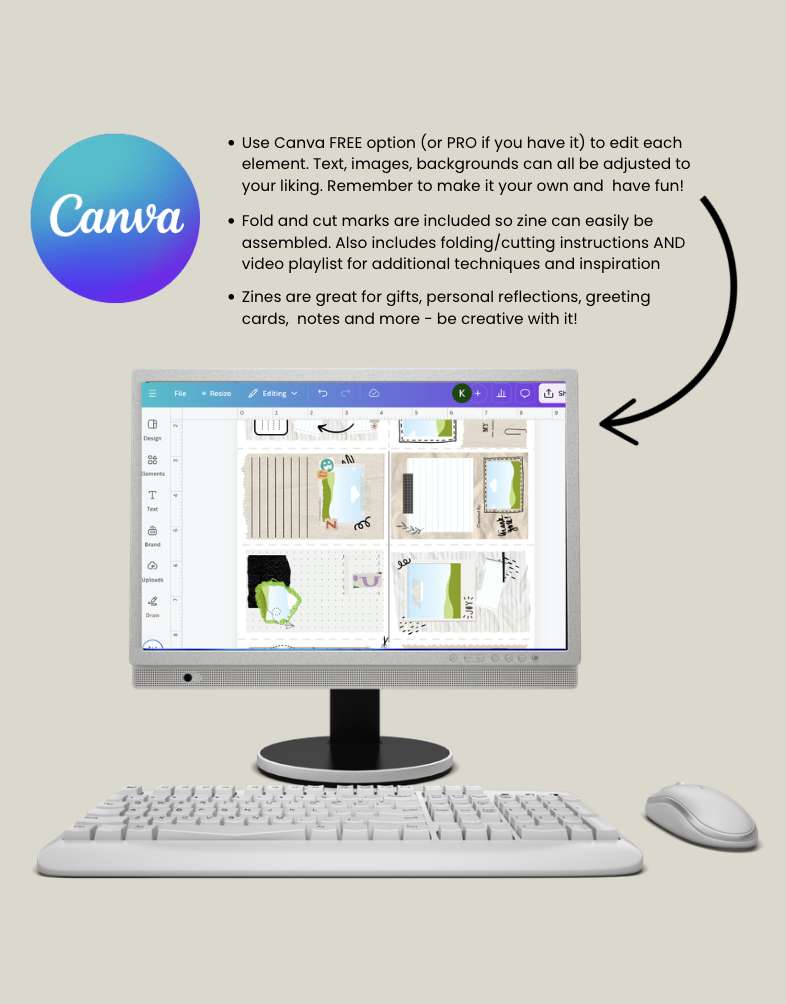 Digital Zine Template, Edit in Canva — Kate's Creative Studio